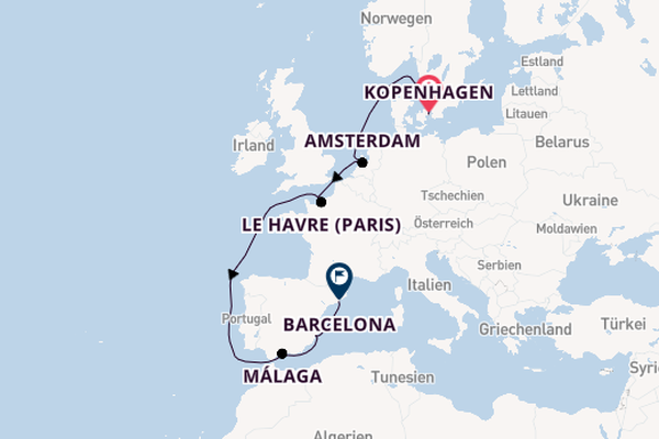 Westliches Mittelmeer ab Kopenhagen, Dänemark auf der MSC Euribia