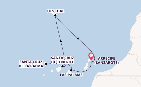 Kanarische Inseln ab Arrecife (Lanzarote), Spanien auf der MSC Fantasia
