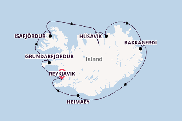 Arktis ab Reykjavik, Island auf der MS Fridtjof Nansen