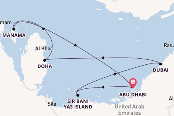 Iconic trip from Abu Dhabi with MSC Cruises