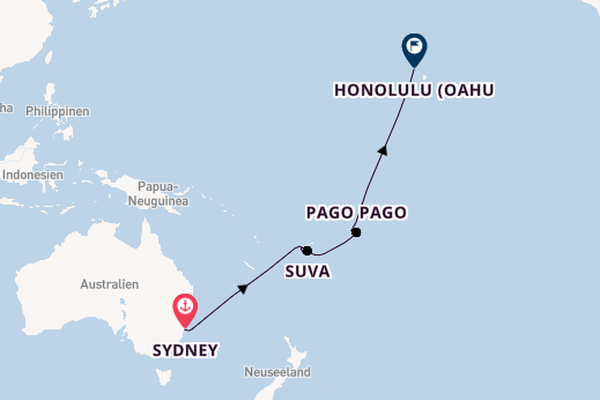 Polynesien ab Sydney, Australien auf der Celebrity Solstice