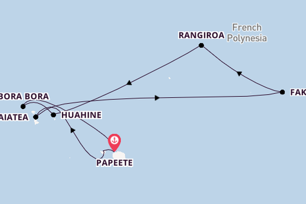 French Polynesia from Papeete, Tahiti, French Polynesia with the Silver Whisper