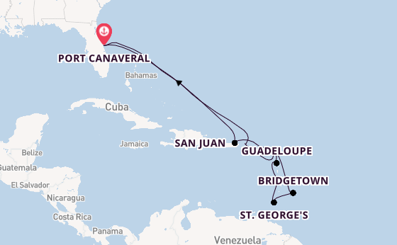 Caribbean from Port Canaveral, Florida with the Carnival Firenze