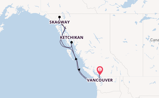 Alaska vanaf Vancouver, Canada met de Koningsdam