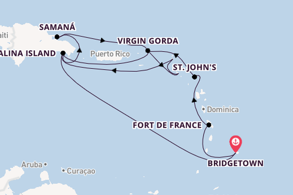 Caribbean from Bridgetown, Barbados with the MSC Opera