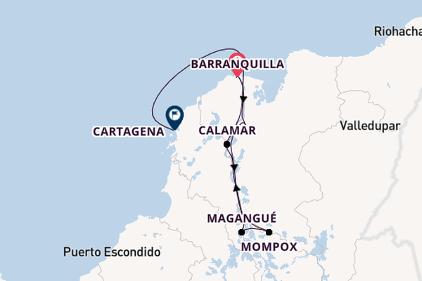 South America from Barranquilla, Colombia with the AmaMelodia