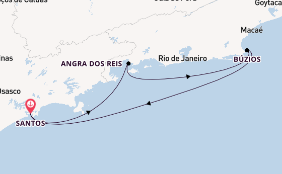 Brazil from Santos, Brazil with the MSC Divina