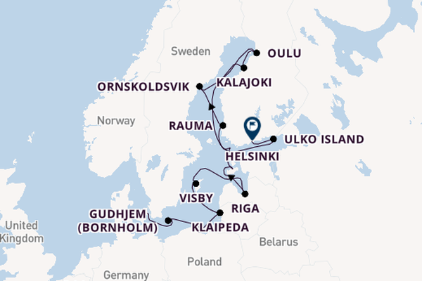 Baltic Sea from Copenhagen, Denmark with the Silver Endeavour