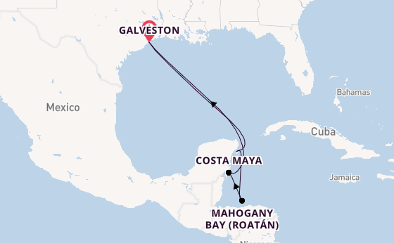 Western Caribbean from Galveston, Texas, USA with the Liberty of the Seas