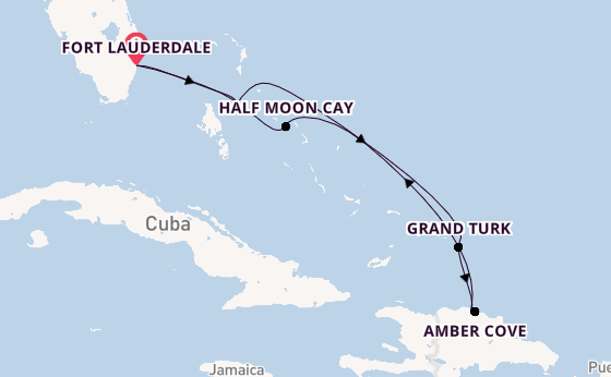 Caribbean vanaf Fort Lauderdale, Verenigde Staten met de Nieuw Statendam