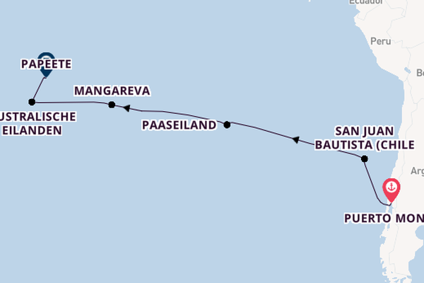 Polynesië vanaf Puerto Montt, Chili met de HANSEATIC inspiration
