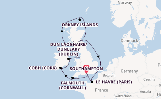 British Isles from Australia with the Majestic Princess