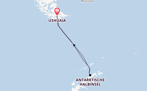 Patagonien ab Ushuaia, Argentinien auf der Le Lyrial
