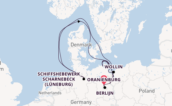 Oder vanaf Berlijn, Duitsland met de VIVA RUBY