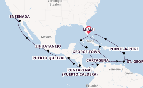 Karibik ab Miami auf der Sonata (Oceania)