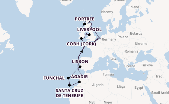 British Isles from Rotterdam, The Netherlands with the Nieuw Statendam