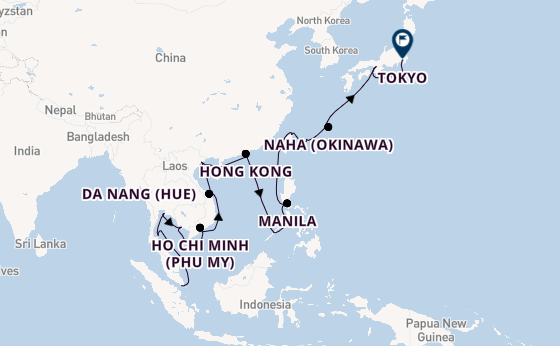 South East Asia from Singapore, Singapore with the Westerdam