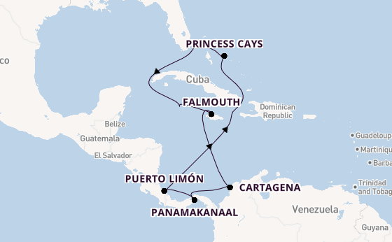 Caribbean vanaf Fort Lauderdale, Verenigde Staten met de Caribbean Princess