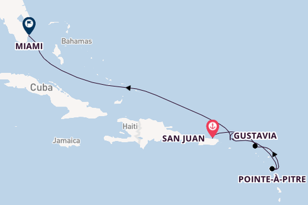 Caribbean vanaf San Juan, Puerto Rico met de EXPLORA II