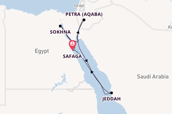 Afrika vanaf Safaga, Egypte met de EXPLORA II