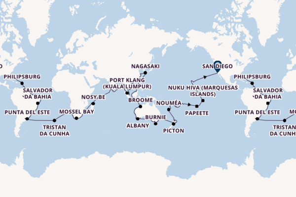 World Cruise Oceania World 2025 