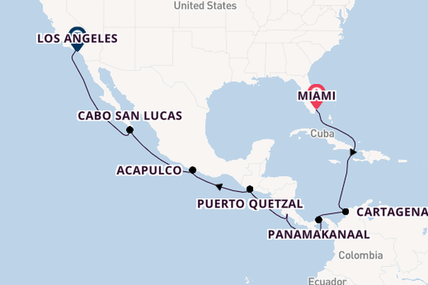 Midden-Amerika vanaf Miami, Verenigde Staten met de Norwegian Encore