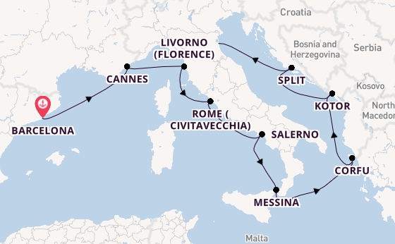 ALL INCLUSIVE Sicily, Greece & Croatia To Venice 