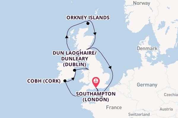 British Isles from Southampton, England with the Regal Princess