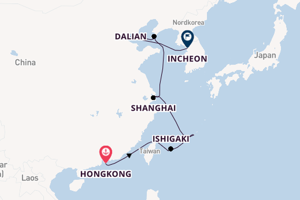 China ab Hongkong, China auf der Azamara Quest