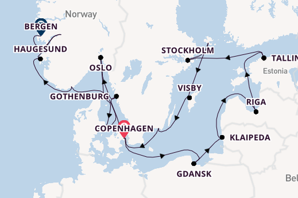 Northern Europe from Copenhagen, Denmark with the Viking Saturn