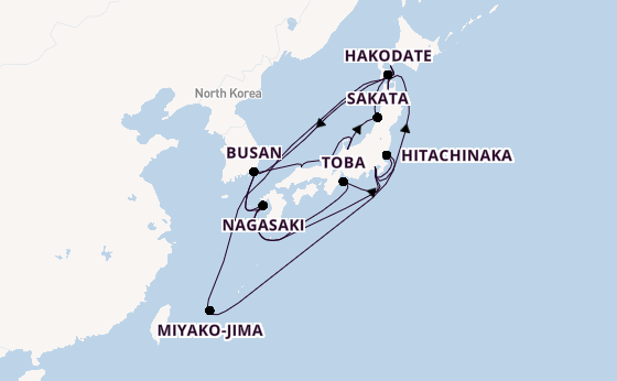 Japan from Yokohama (Tokyo), Japan with the Diamond Princess