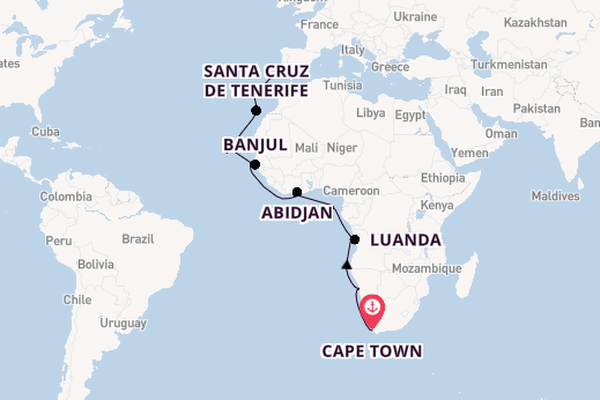 Africa from Cape Town, South Africa with the Seven Seas Mariner