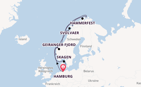 Norwegen ab Hamburg auf der VASCO DA GAMA