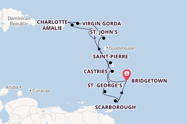 Caribbean from Bridgetown, Barbados with the Azamara Quest
