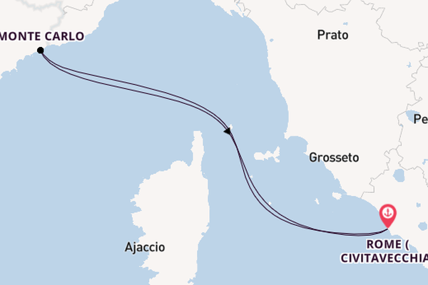 Western Mediterranean from Rome (Civitavecchia), Italy with the EXPLORA II