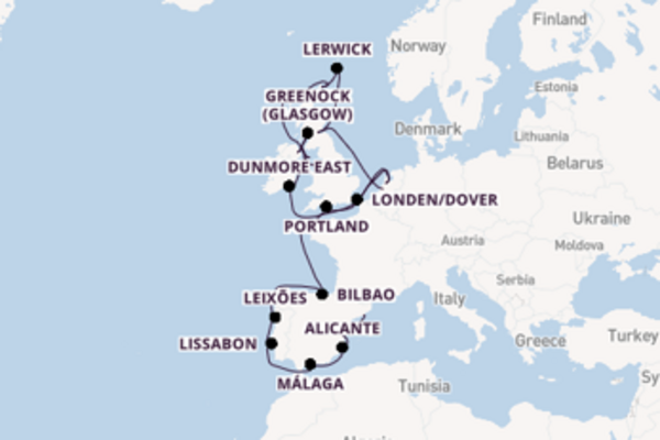 Cruise in 28 dagen naar Barcelona met Holland America Line