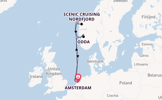 Norway from Amsterdam, Netherlands with the Zuiderdam
