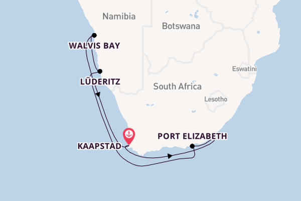 Zuidelijk Afrika vanaf Kaapstad, Zuid-Afrika met AIDAblu