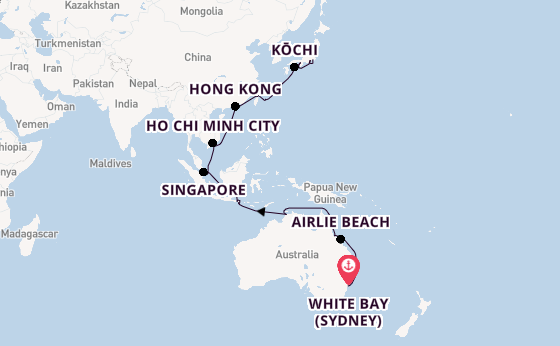 Australia from White Bay (Sydney), Australia with the Azamara Pursuit