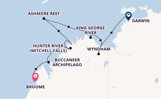 Australia from Broome, Australia with the Silver Cloud