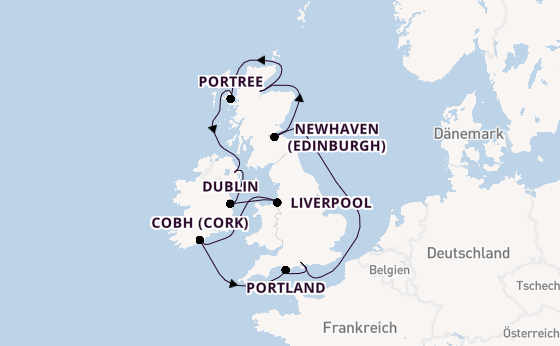 Vereinigtes Königreich ab Southampton, Großbritannien auf der Norwegian Star