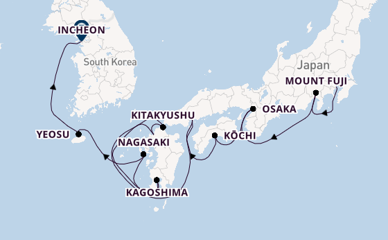 Japan from Tokyo, Japan with the Azamara Pursuit