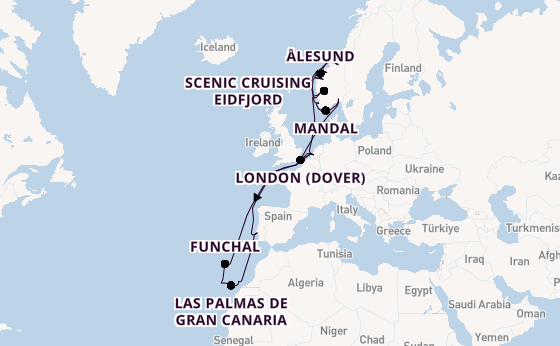 Norway from Rotterdam, Netherlands with the Nieuw Statendam