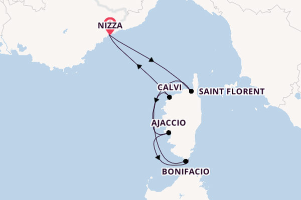 Westliches Mittelmeer ab Nizza, Frankreich auf der Le Ponant