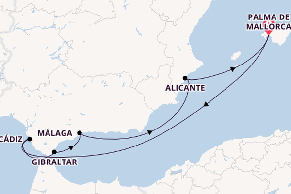 Westliches Mittelmeer ab Palma de Mallorca, Spanien auf AIDAmar