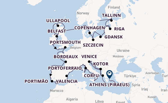Mediterranean Sea from Stockholm, Sweden with the Azamara Quest