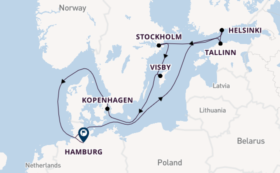 Europa vanaf Noord-Oostzeekanaal, Duitsland met de Queen Victoria