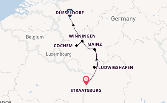 Rijn vanaf Straatsburg, Frankrijk met de VIVA MOMENTS