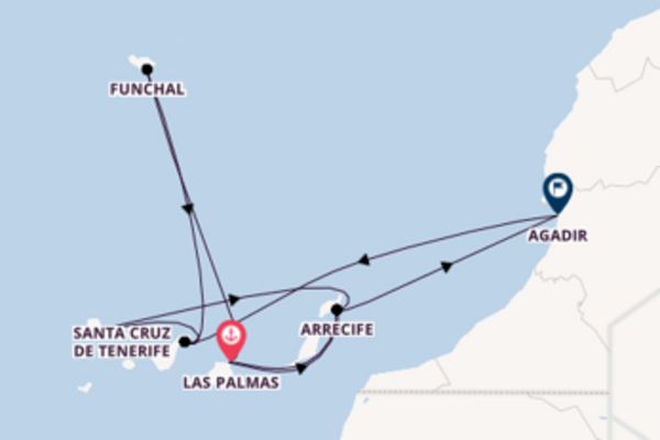 12daagse cruise naar Funchal