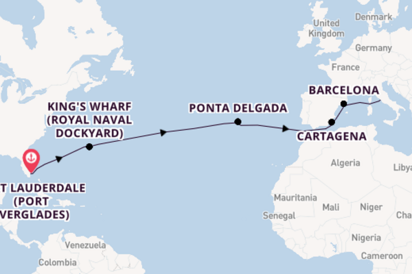 Transatlantic & Repositioning from Fort Lauderdale (Port Everglades), Florida with the Celebrity Ascent